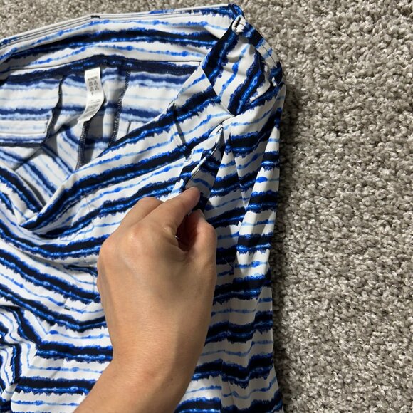 Spanx Sunshine 6 Shorts UPF 50+ Blue Painted Stripe Summer Beach - Picture 6 of 11